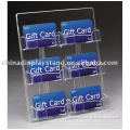 Six-Pocket Acrylic Gift Card Holder/ gift card holder